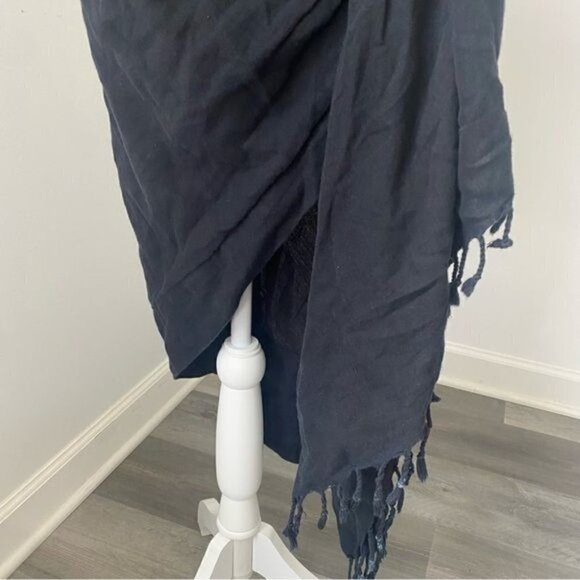 Just Bee Queen Tulum Skirt Black Linen Asymmetrical Boho Beach XS - Picture 5 of 13